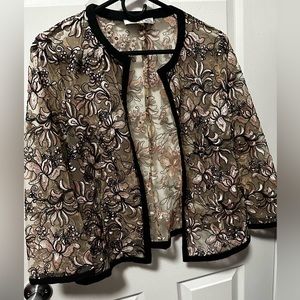 Kasper Embroidered Mesh Jacket